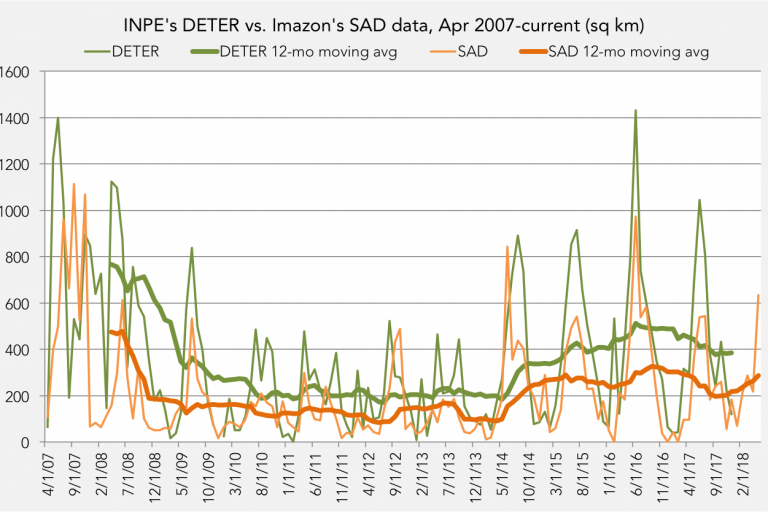 The current deforestation in the Amazon rainforest