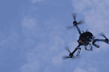 Quadcopter drone. Photo courtesy of ConservationDrones.org