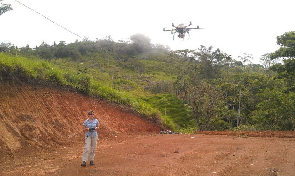 Flying a hexacopter in Costa Rica. Image courtesy of Rakan Zahawi. 