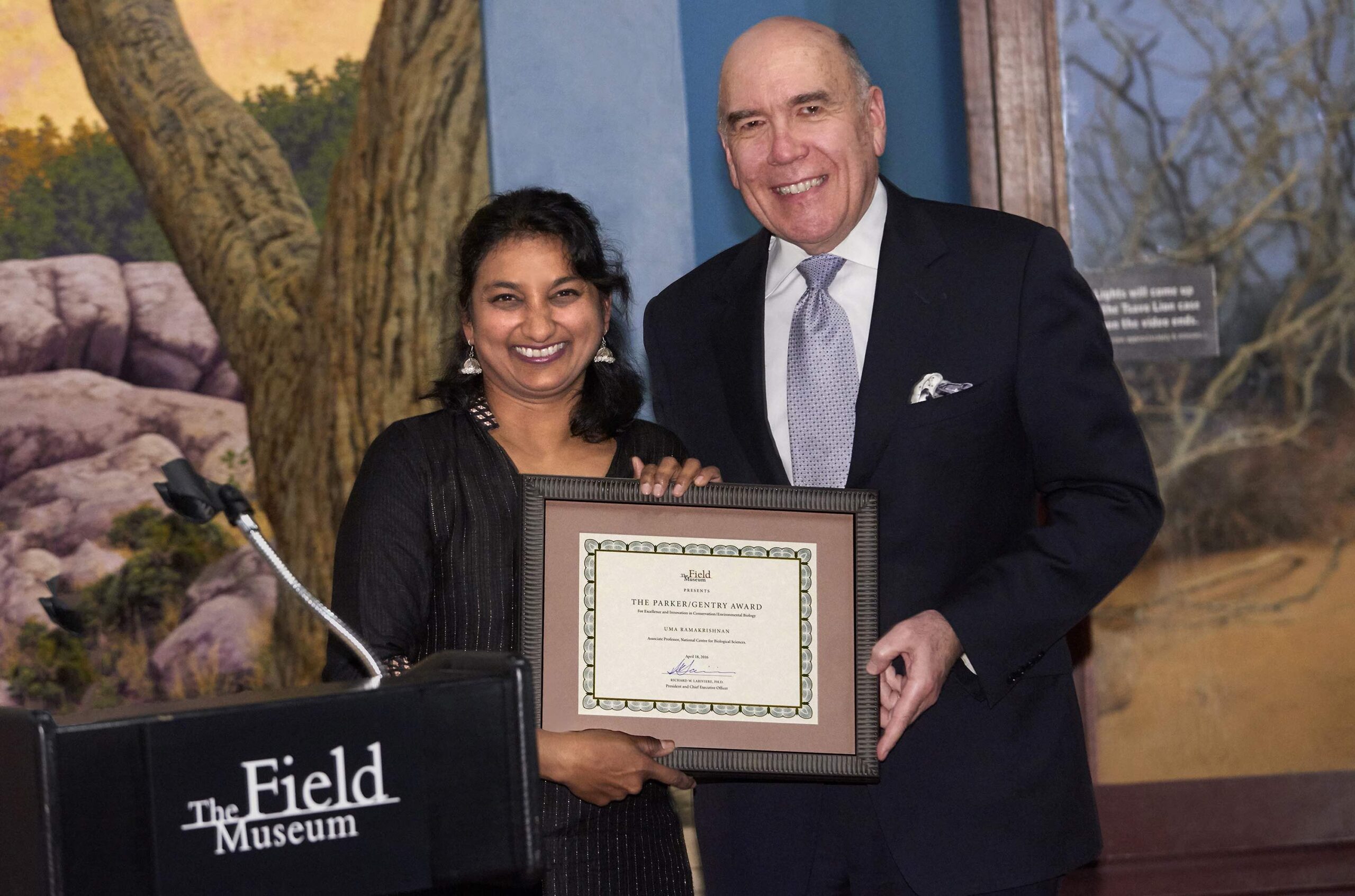 Uma Ramakrishnan is the first Indian to win the award. Photo courtesy of Field Museum, Chicago.