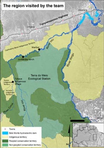 Map of the Iriri River by Mauricio Torres