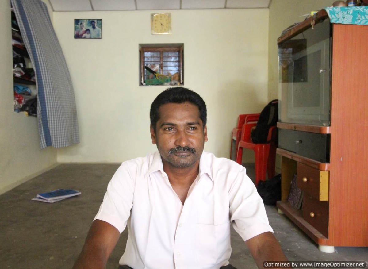 S. Mugilan at home in Chennimalai, Tamil Nadu. Photo by Sibi Arasu.