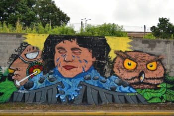 A mural of murdered activists Berta Cáceres in Tegucigalpa, Honduras. Photo by disoniador via Pixabay.