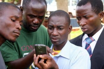 Villagers in Tanzania use mobile monitoring to keep an eye on the forests. Photo courtesy USAID Africa