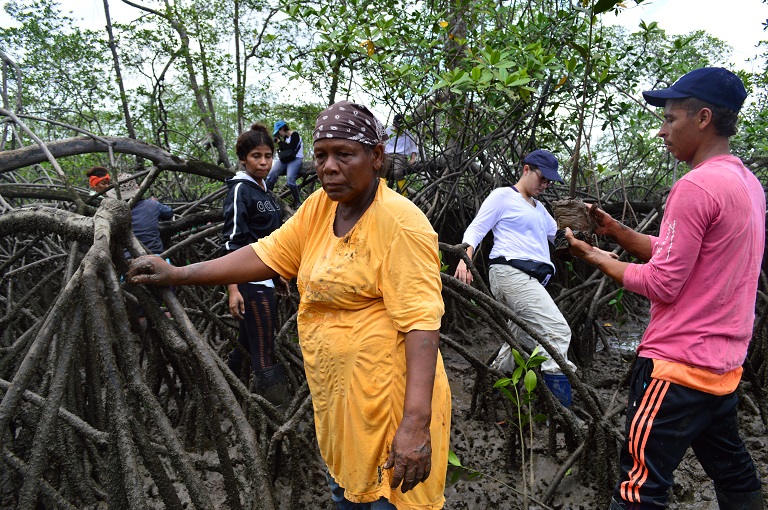 Dolores Cundimí has lived in Sanquianga all her life and is a conchera. Photo courtesy of National Natural Parks of Colombia