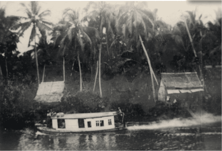 The type of boat that Raven would have travelled on (above) was not that different from ours, and even sailing speeds were quite similar. 