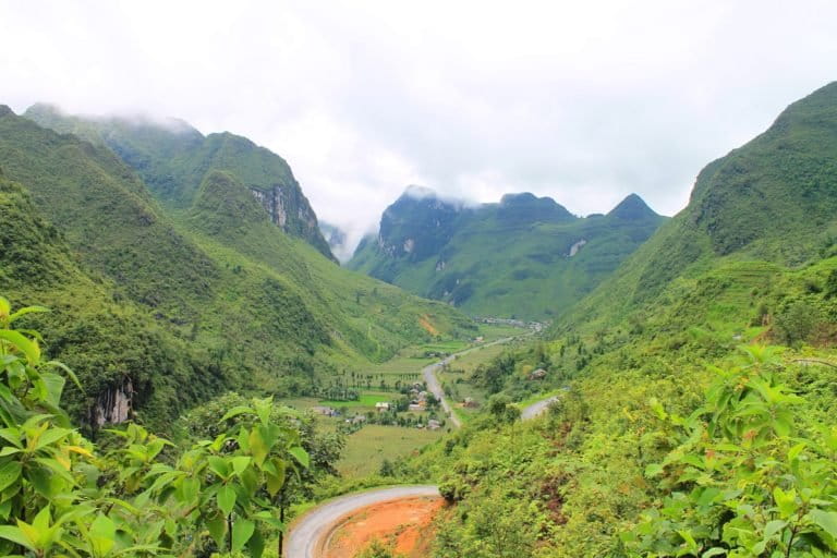 A small village nestled in the Ha Giang province in Vietnam near the border with China. Photo by Michael Tatarski for Mongabay.