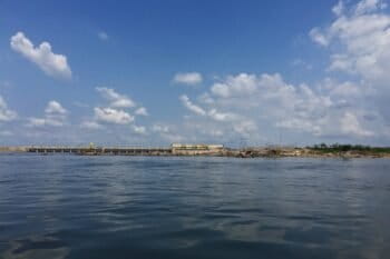 2. The Belo Monte megadam, Pará state, northwestern Brazil. The dam cut off the Xingu River and reduced its flow by 80 per cent, December 2016. Photo by Maximo Anderson for Mongabay
