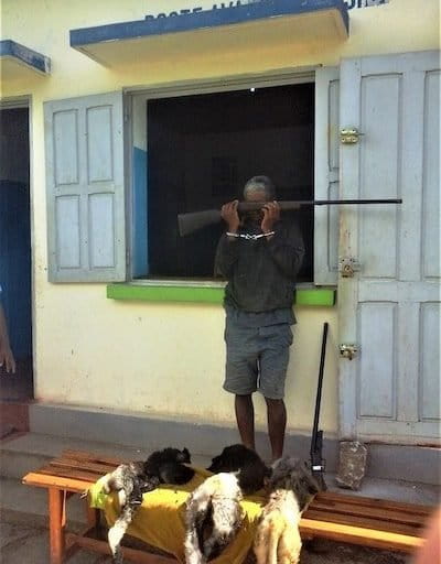 Jean Yves Ratovoson, vice president of the community forestry group VOI Firaisankina, after his arrest on February 27 for allegedly poaching lemurs. Photo courtesy of GERP. 