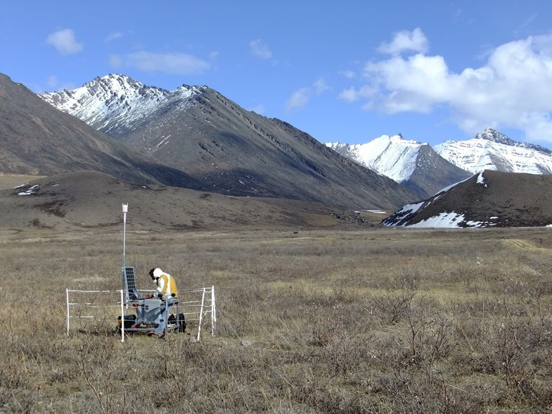 An acoustic recording unit near Toolik Field Station in arctic Alaska. 