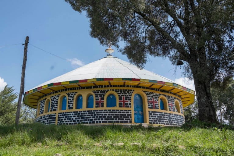 Perimeter of Debresena church near Debretabor, Ethiopia. Photo by Maheder Haileselassie Tadese for Mongabay.