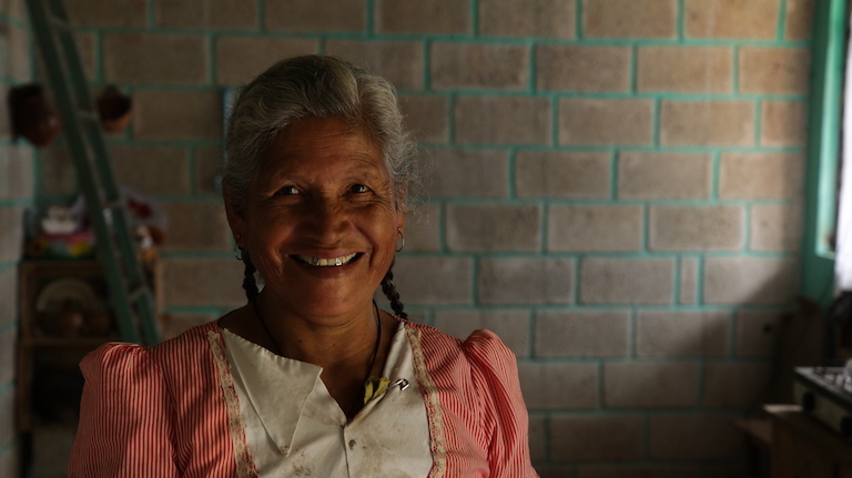 Doña Mari, a Tosepan cooperative member, whose home outside of Cuetzalan was chosen for one of the youth’s first residential installations. Image by Ethan Bien for Mongabay.