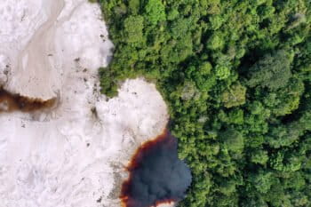 Gold and sand mining near Mandor, West Kalimantan, Indonesian Borneo. Photo by Rhett A. Butler.
