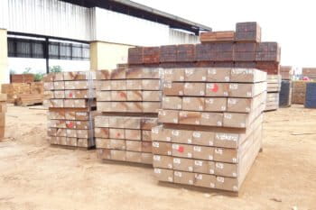 Timber packaged for delivery. Photo courtesy ZSL.