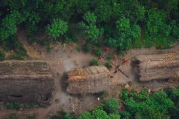 Uncontacted indigenous group in the Amazon photographed by authorities with the Brazilian Indian affairs agency FUNAI. Photo by Gleison Miranda-FUNAI.