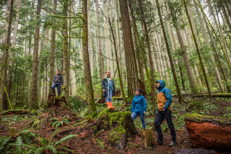 Lucas Joppa with his family in a forest near North Bend, Washington. Photo credit: Microsoft