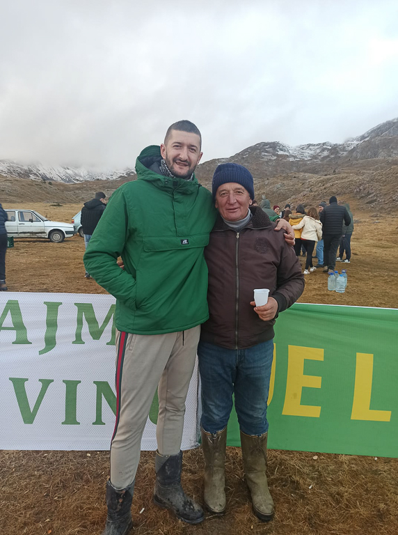 Milan Sekulović and another protester at the Margita camp, where activists blocked a military exercise for 51 days in late 2020. Image courtesy of Milan Sekulović. 