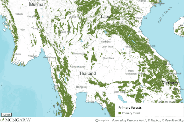 Thailand has a much more extensive network of protected areas than Myanmar, but much of the intact forest in the cross-border Dawna Tenasserim Landscape lies on the Myanmar side.