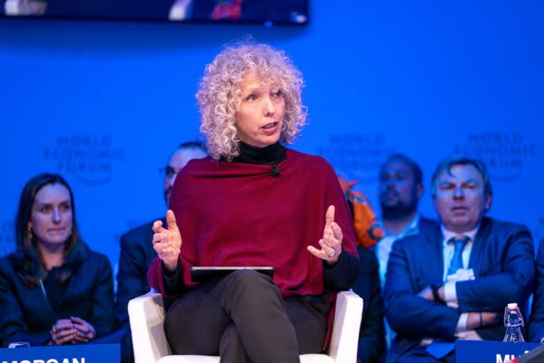 Jennifer Morgan, Greenpeace International, Netherlands, speaking in the "Calling for Climate Justice" session at the World Economic Forum Annual Meeting 2020 in Davos, Switzerland.