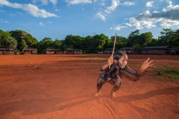 Young girl in the Kayapó-Mẽbêngôkre village of Aukre in the Brazilian Amazon. Photo credit: Cristina Mittermeier