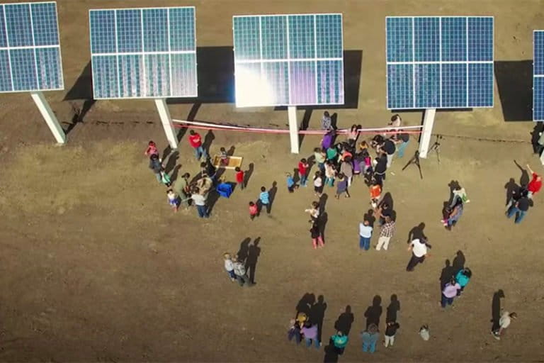 Community solar panels. Photo credit: Sacred Earth Solar