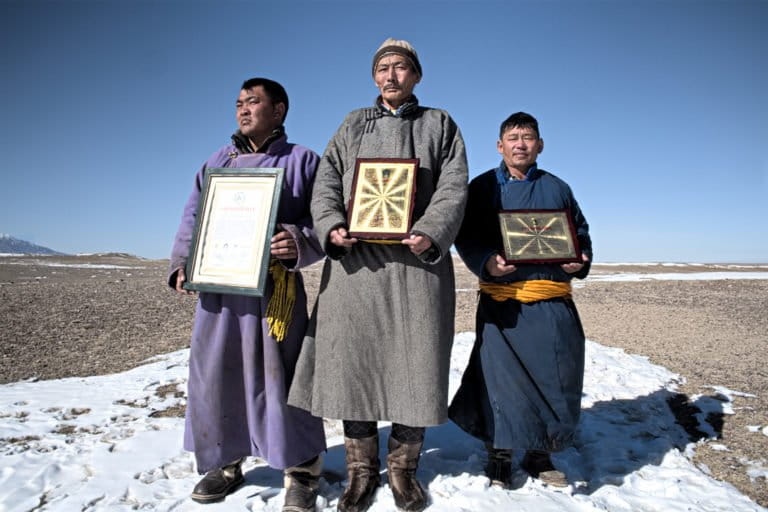 Some of the herders Ulambayar works with. 