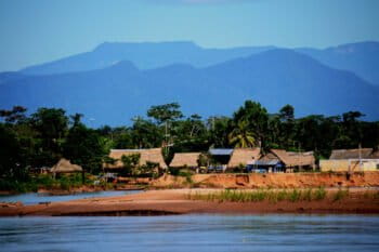 Banner image: Houses of Shawi community residents on the banks of the Paranapura River in Peru.