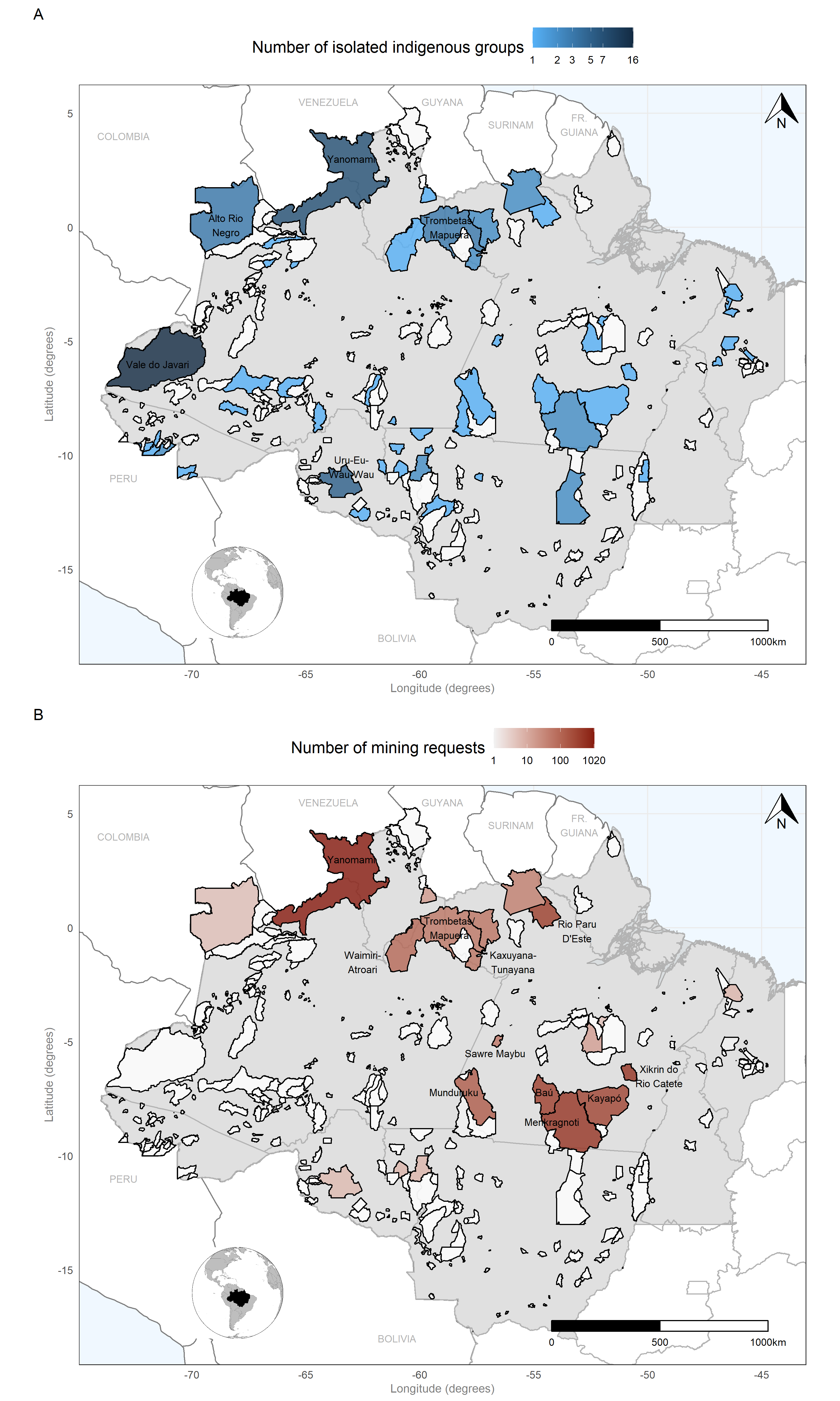 Graph of mining on uncontested Indigenous lands