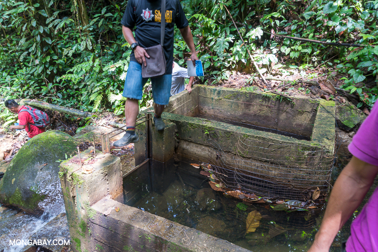 A water catchment system for micro hydropower generation. Image by John C. Cannon/Mongabay.