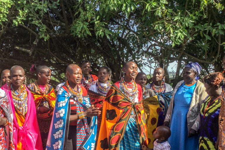 Indigenous Masai women at a community leadership meeting in Kenya. Photo by Edna Kaptoyo, Community Conservation Resilience Initiative, 2018