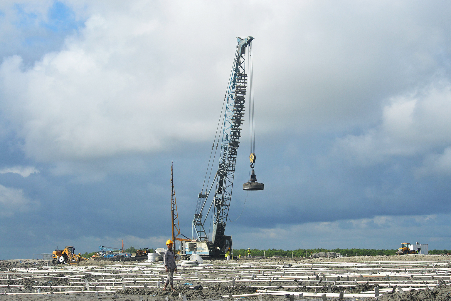 A power plant under construction in Bangladesh.