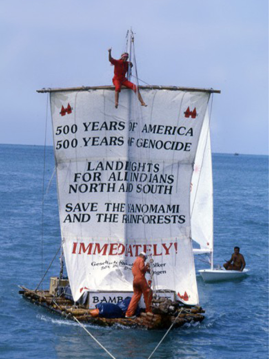 Haverkamp and a friend crossed the Atlantic Ocean on a bamboo raft in 1992 to attend the Earth Summit in Rio de Janeiro.