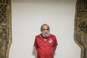Raphael Mapou, Kanak leader who established the environmental organization Rhéébù Nùù. Image courtesy of Lachie Carracher.