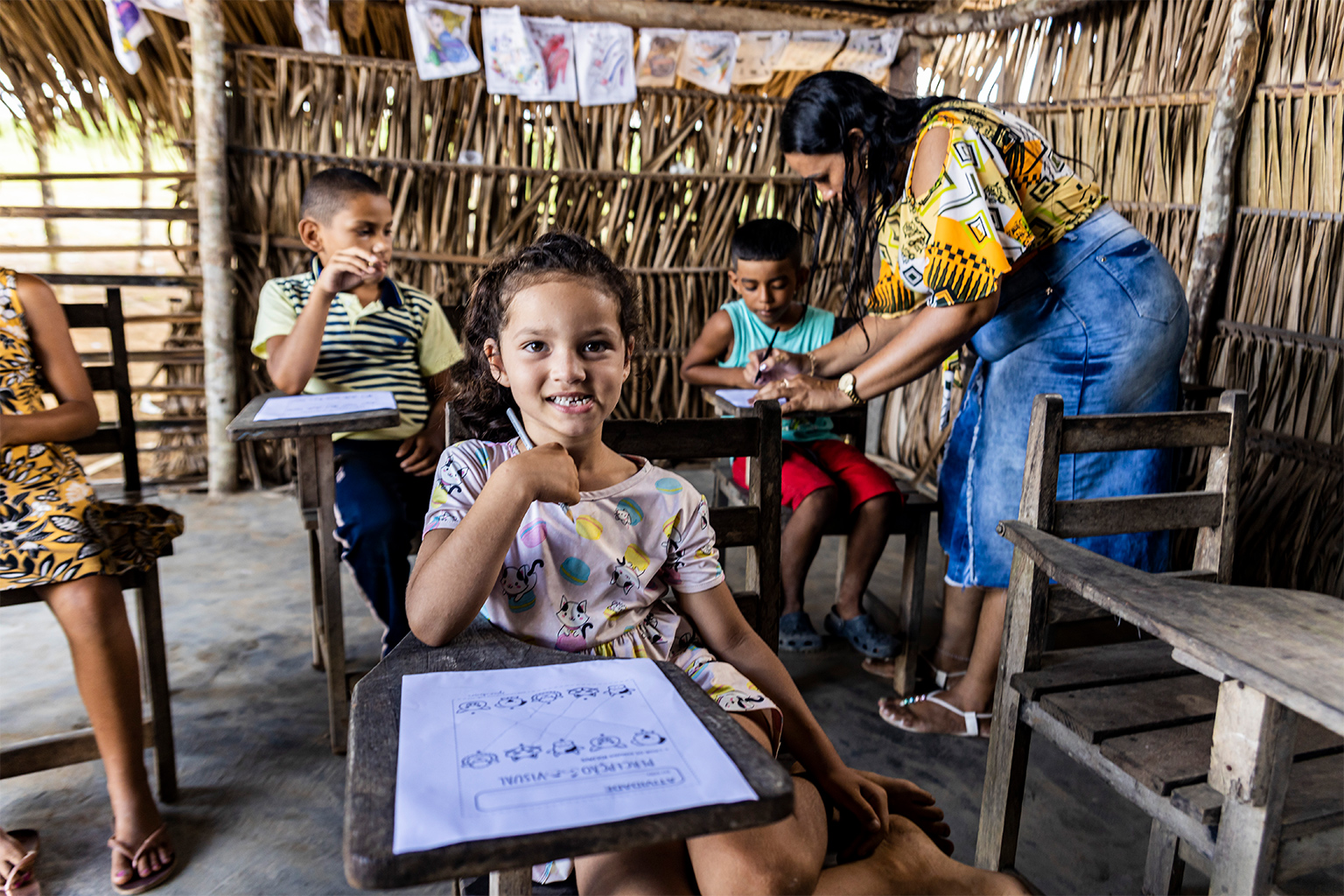 Student at municipal school Paulo Anacleto