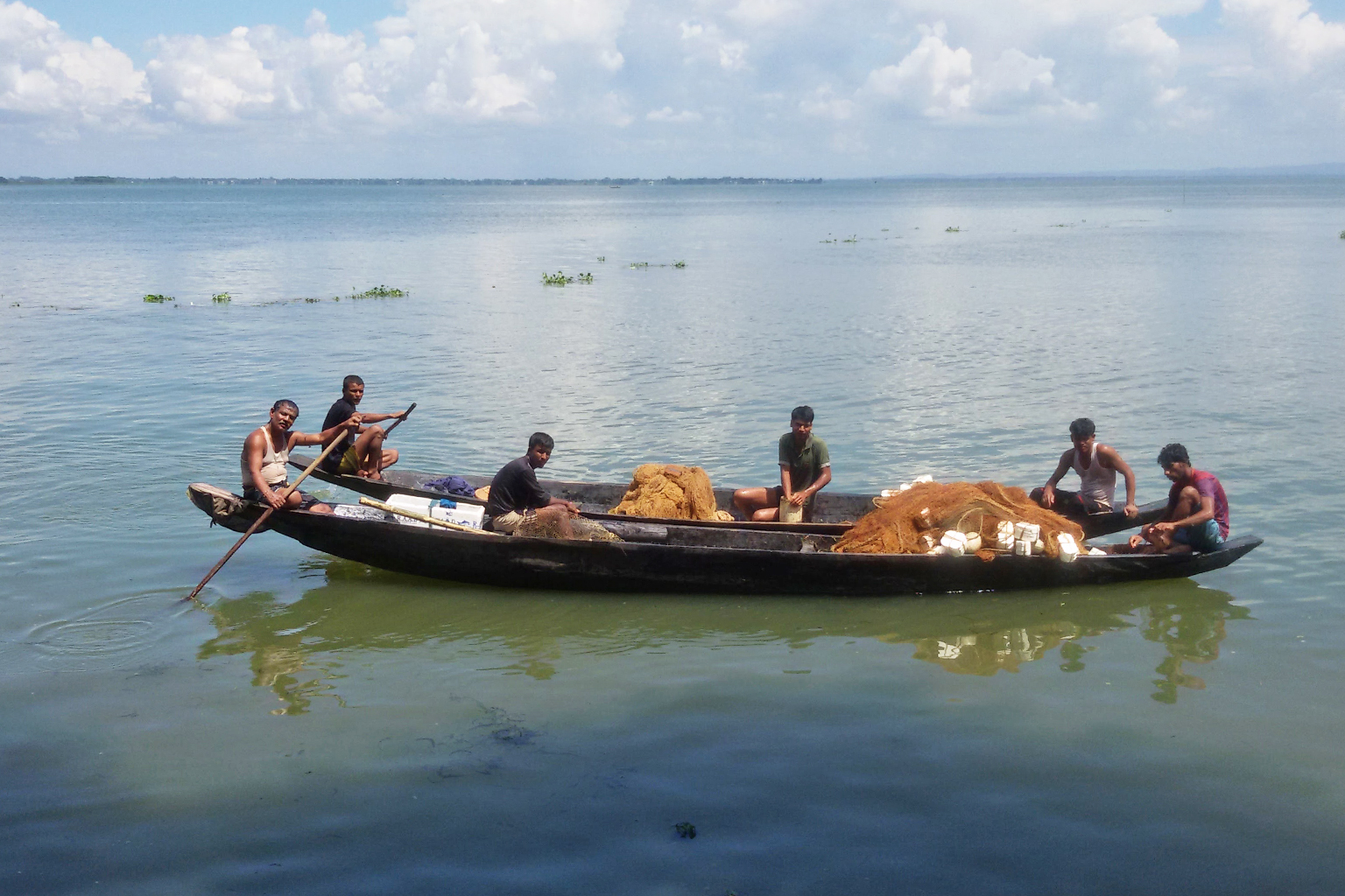 Fishermen in a boat