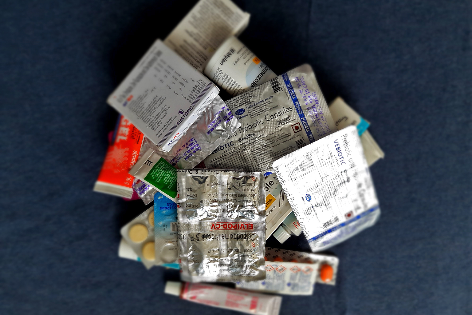 A heap of medicines.