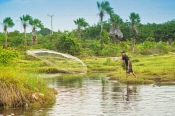 A man fishing in Brazil