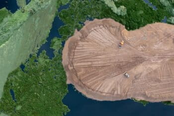 Sand is pumped into Boeung Tompoun as residents are forced out from the lake.