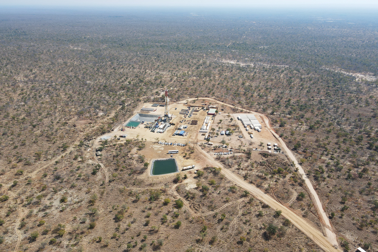 Site of the Mukuyu-1 drilling rig.