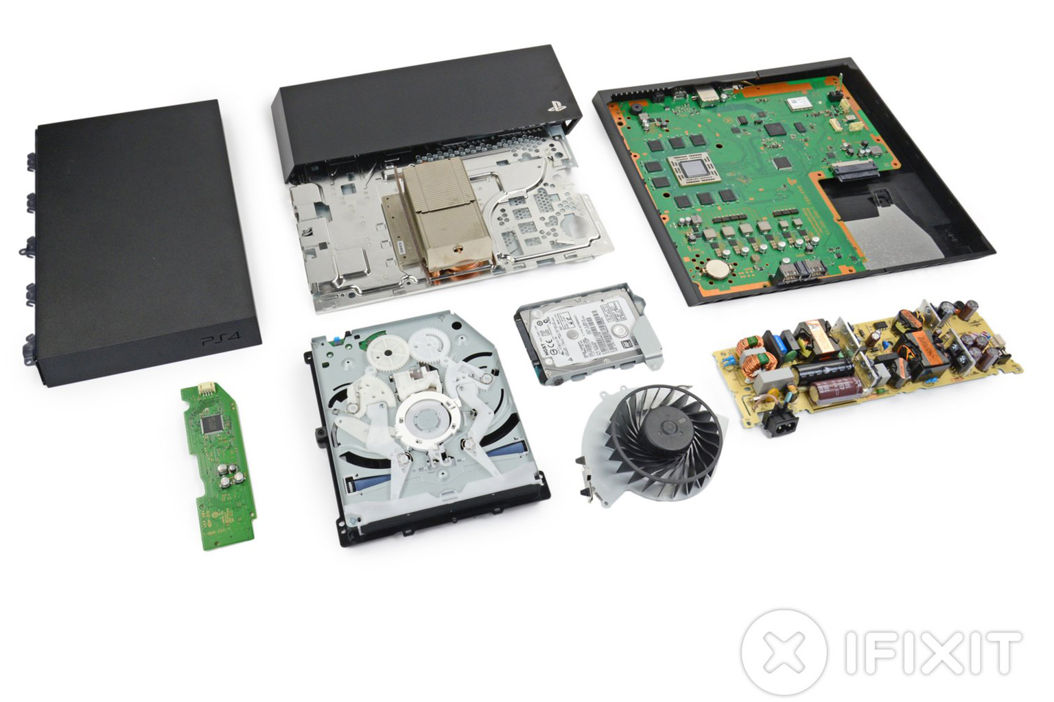 Sony PlayStation 4 components.