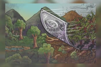 Illustration of deforestation.