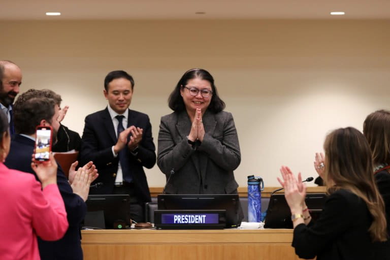 IGC President Rena Lee, Singapore, receiving a standing ovation.