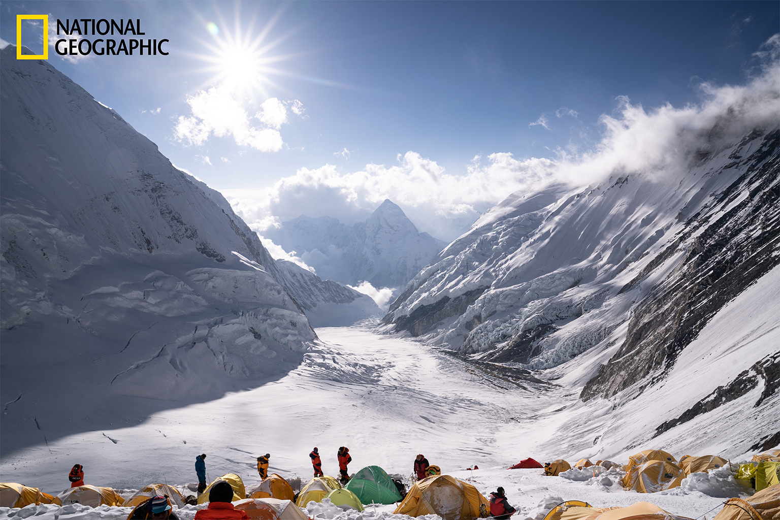 Una vista de Pumori visto desde Sagarmatha Camp III.