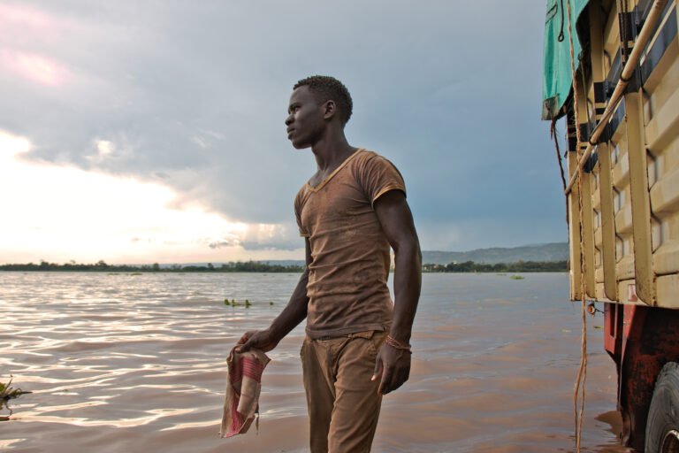 A fisher at Kenya's Lake Victoria.