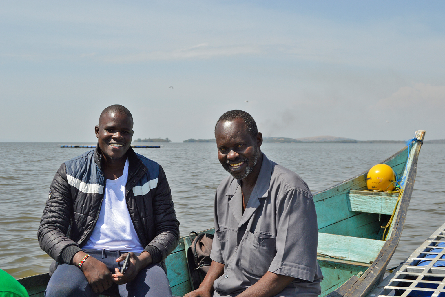 Shalton shares a light moment with Michael Nyaguti.