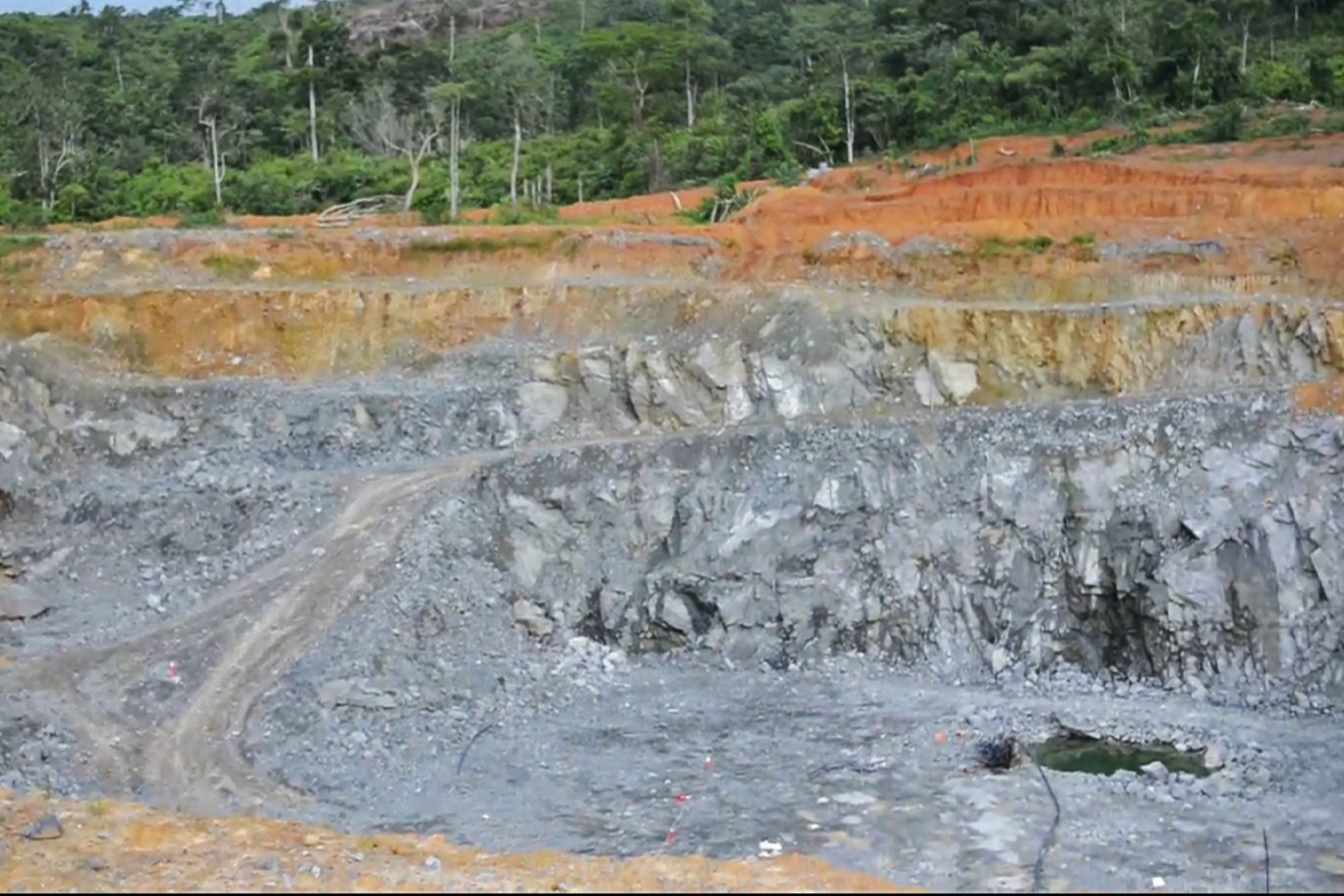 An Abandoned Wassa gold mine pit.