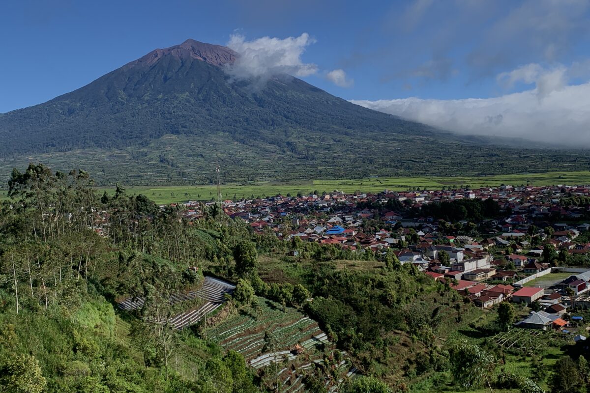 Settlement of residents in Kayu Aro, Kerinci Regency.