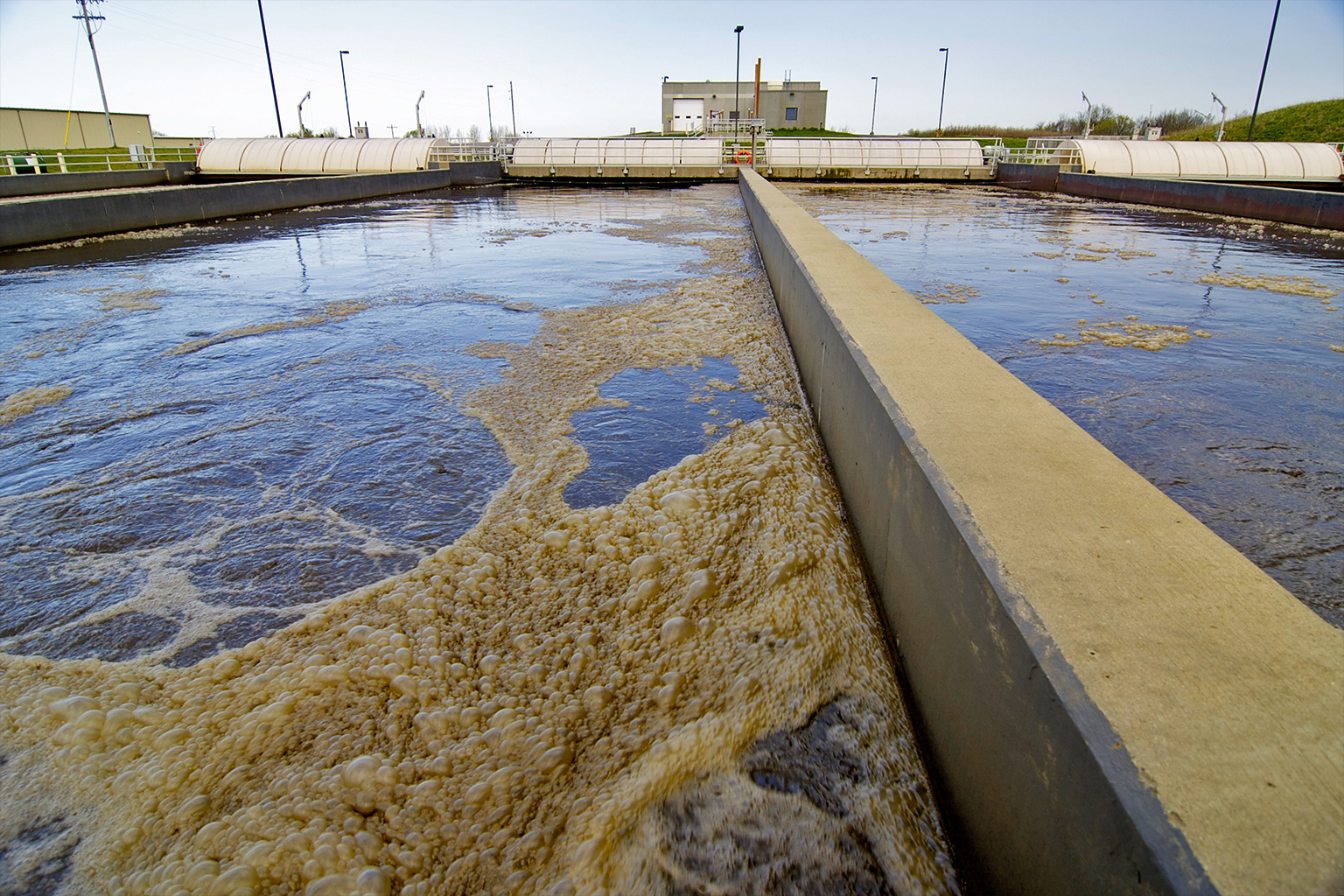 Wastewater treatment facility in Buffalo, Minnesota. 