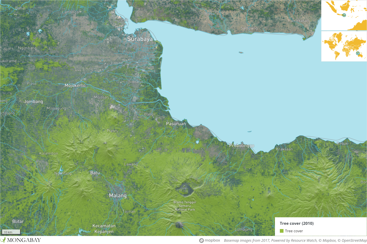 Pasuruan, East Java, Indonesia map.