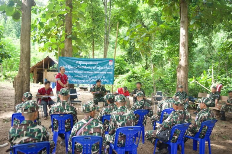 Community ranger training in the Salween Peace Park, led by Paul Sein Twa. Image courtesy of KESAN.